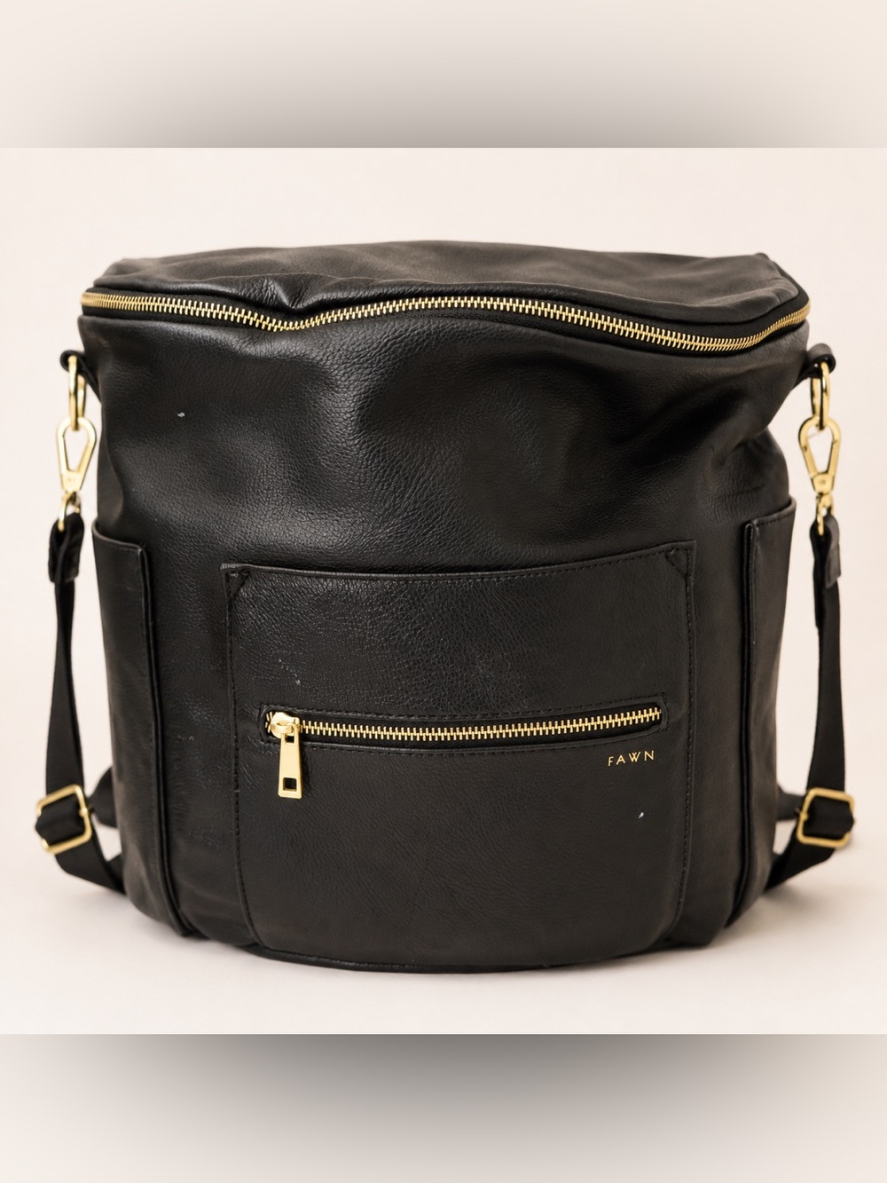 Fawn Design Original Black Convertible Diaper Bag